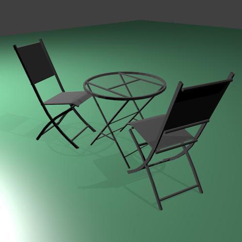 Patio table, 2 chairs preview image